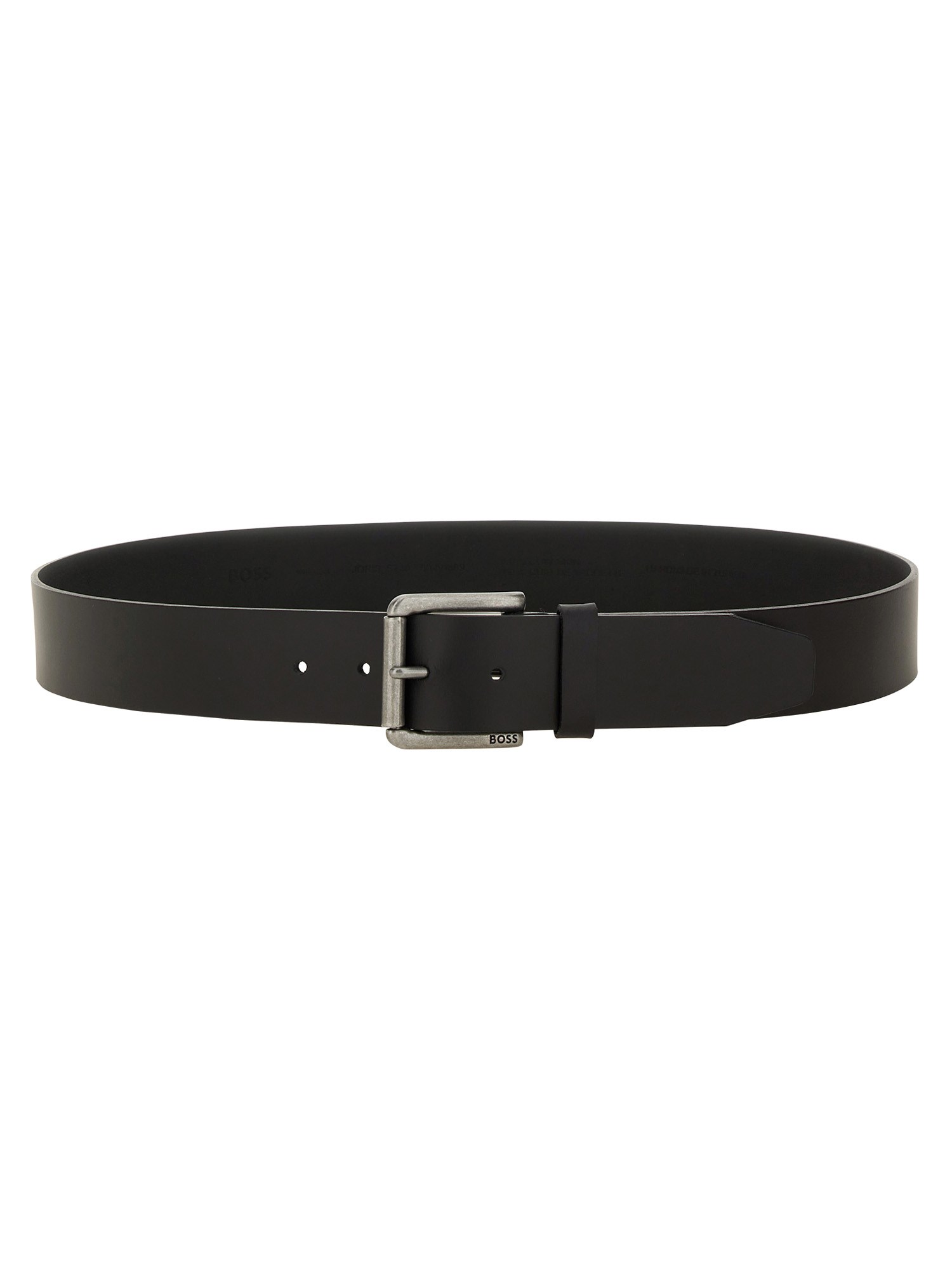 Hugo Boss Boss Men Belt With Buckle In Black