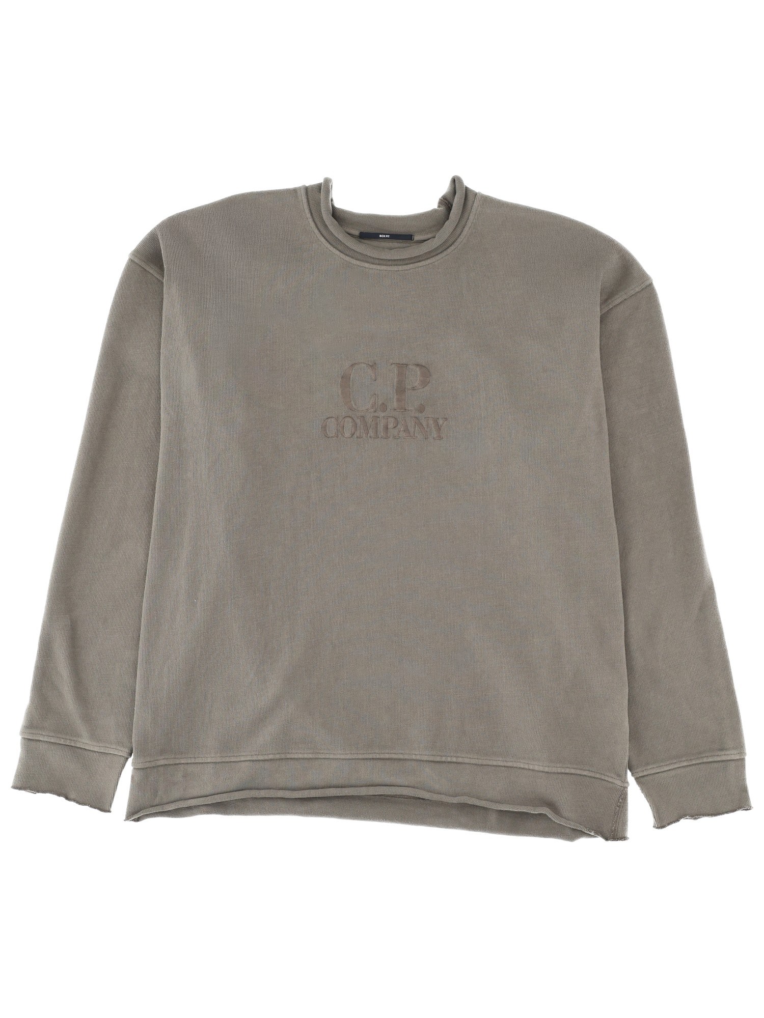 C.p. Company C. P. Company Sweatshirt With Embossed Logo In Gray