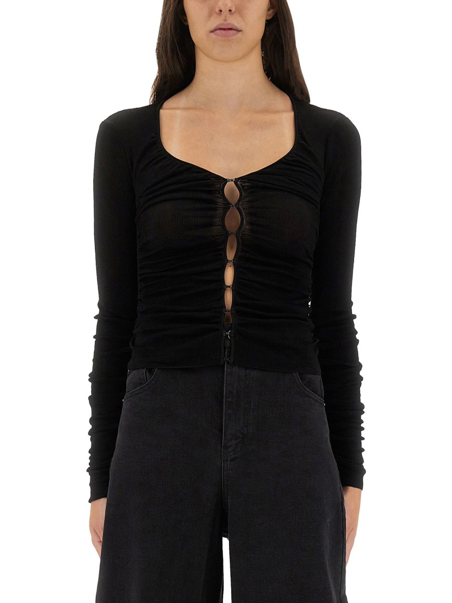 TOP IN MAGLIA DI VISCOSA