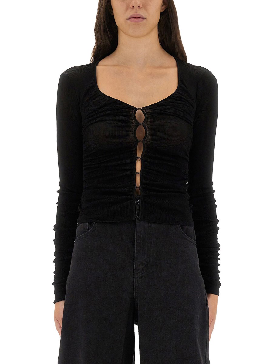 TOP IN MAGLIA DI VISCOSA