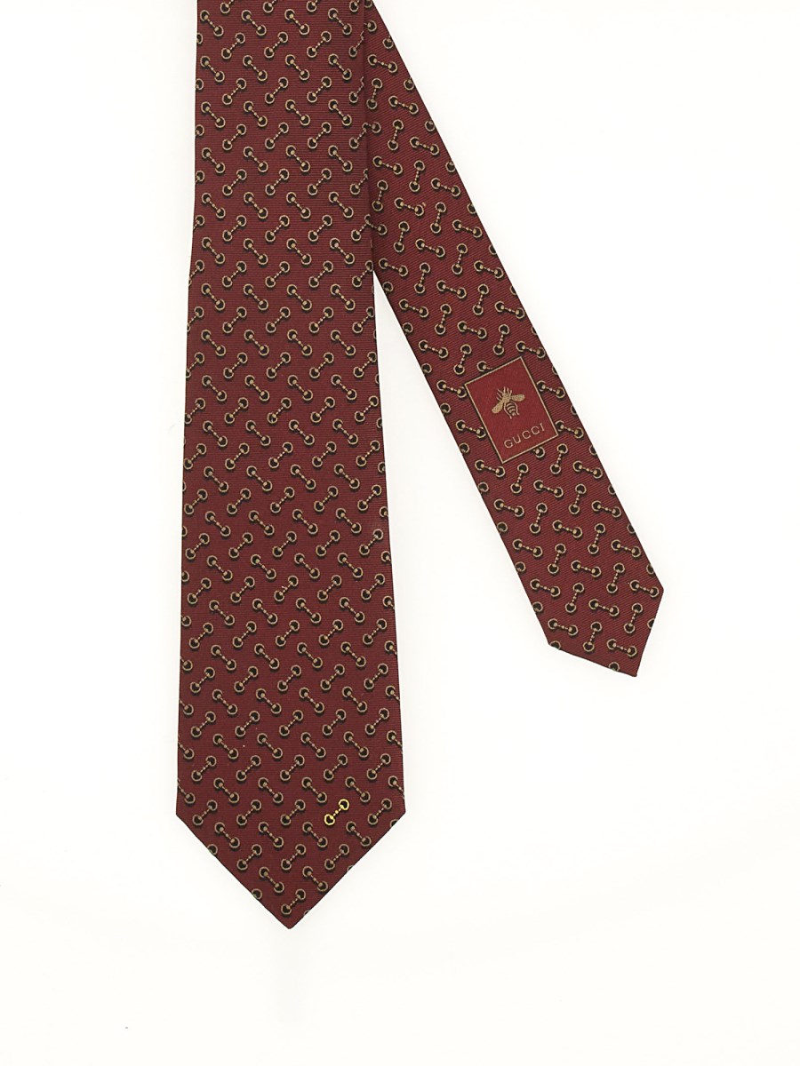 CRAVATTA IN SETA JACQUARD CON MORSETTI