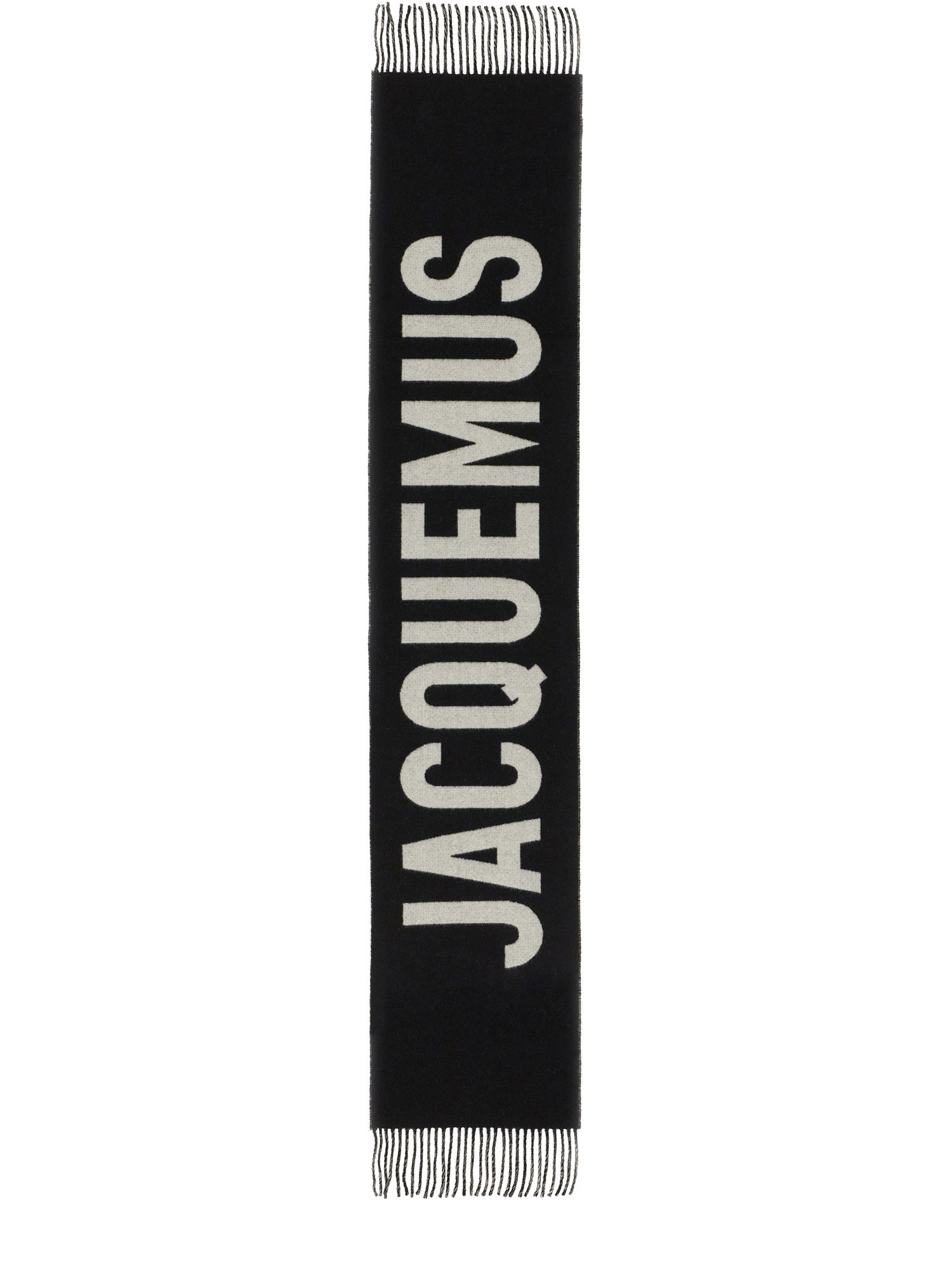Jacquemus Wool Scarf With Logo In Blue