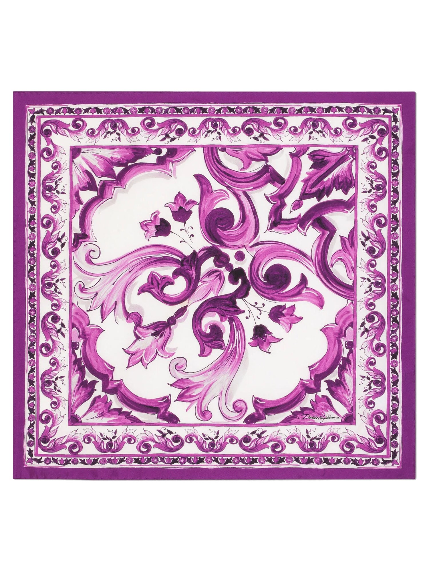 Dolce & Gabbana Maiolica Print Scarf In Multi