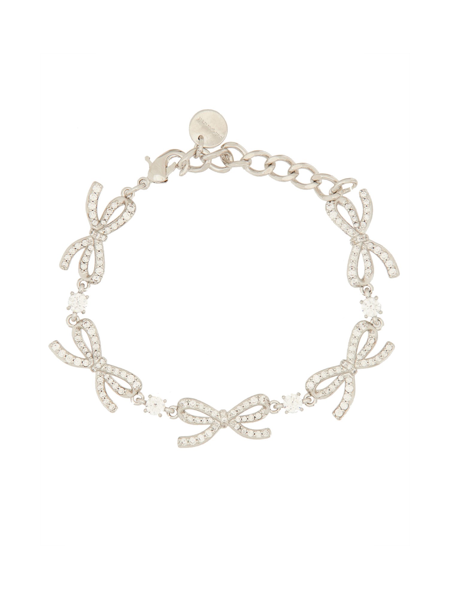 Self-portrait Bracelet With Bows In Silver