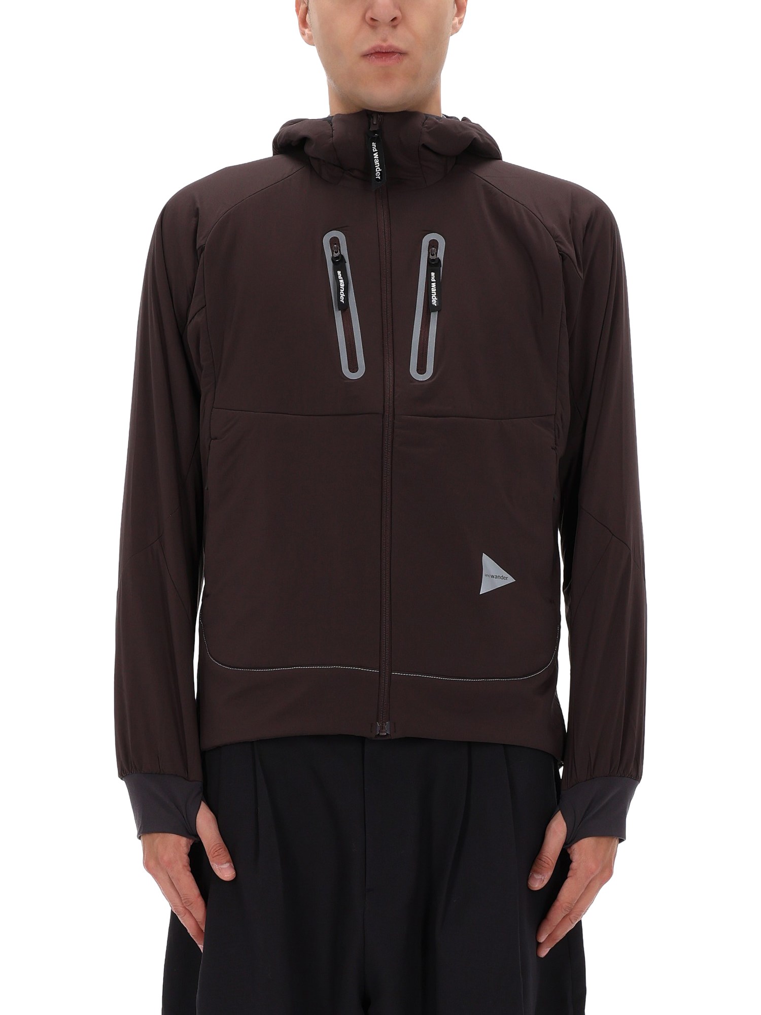 And Wander Hooded Jacket With Long Sleeves And Reflective Accents In Multi