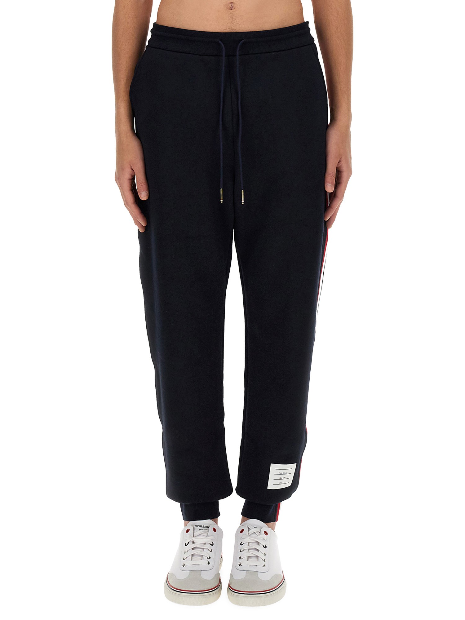 Thom Browne Tapered Grosgrain-trimmed Loopback Cotton-jersey Sweatpants