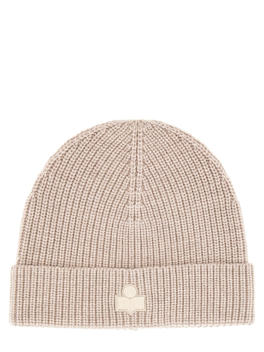 CAPPELLO IN LANA CON PATCH LOGO