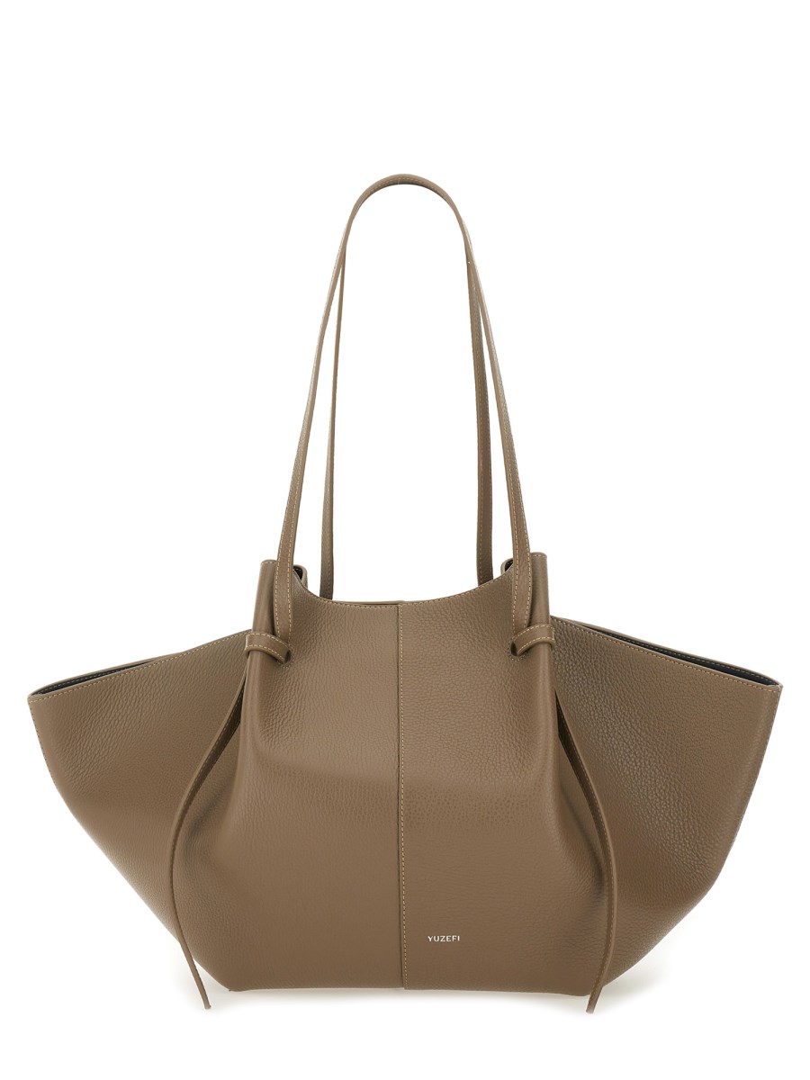 LARGE MOCHI - TAUPE PEBBLE GRAINED LEATHER