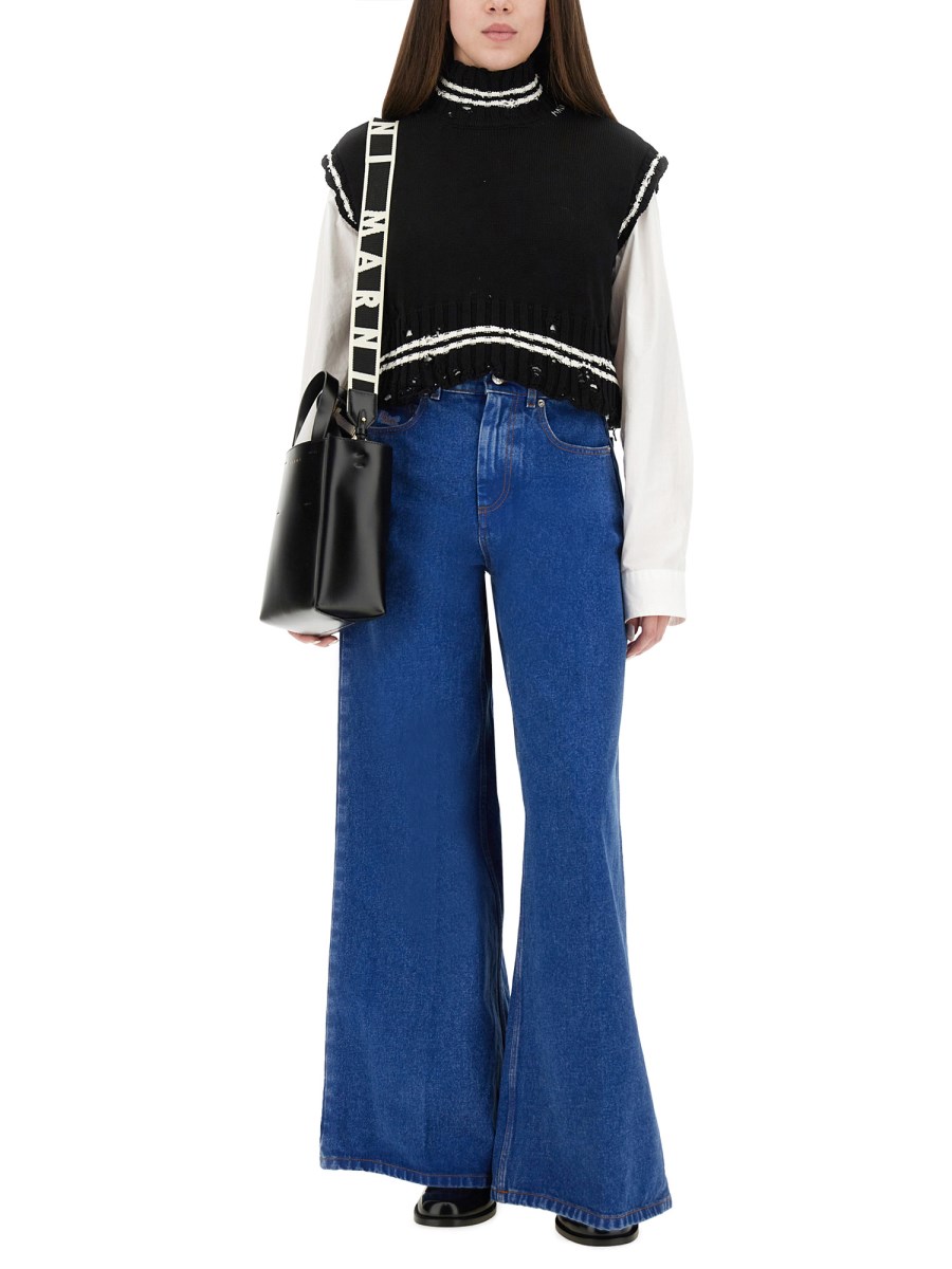GILET CORTO IN COTONE 