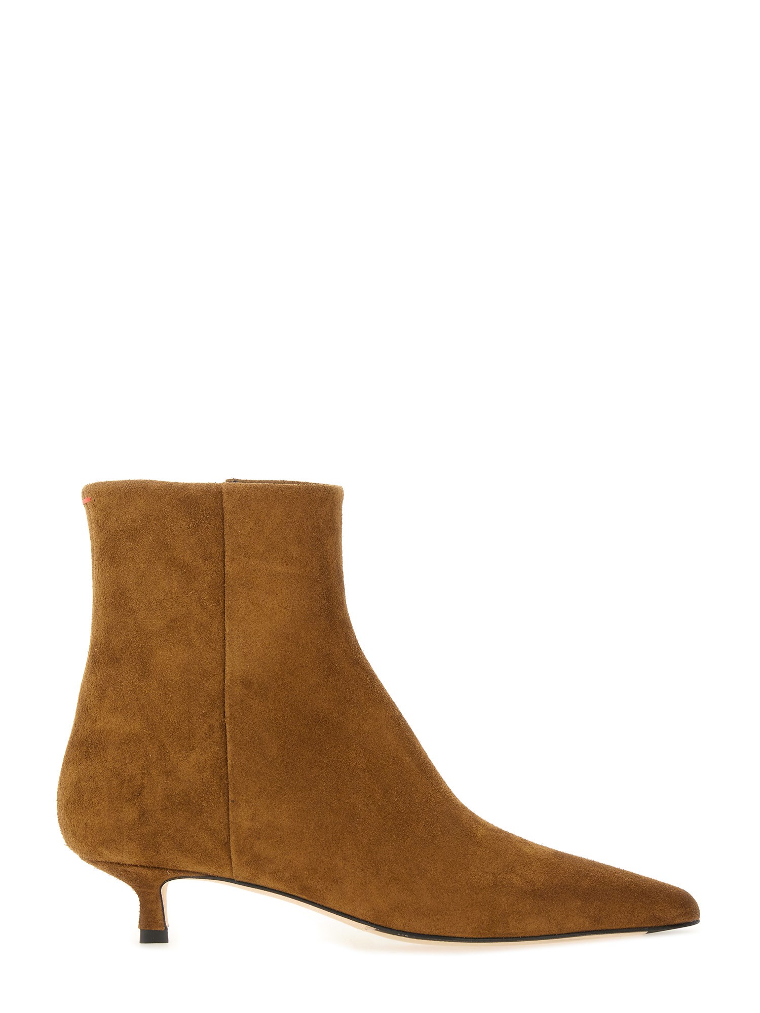 Aeyde Suede Kitten Heel Pointed Toe Boots In Multi