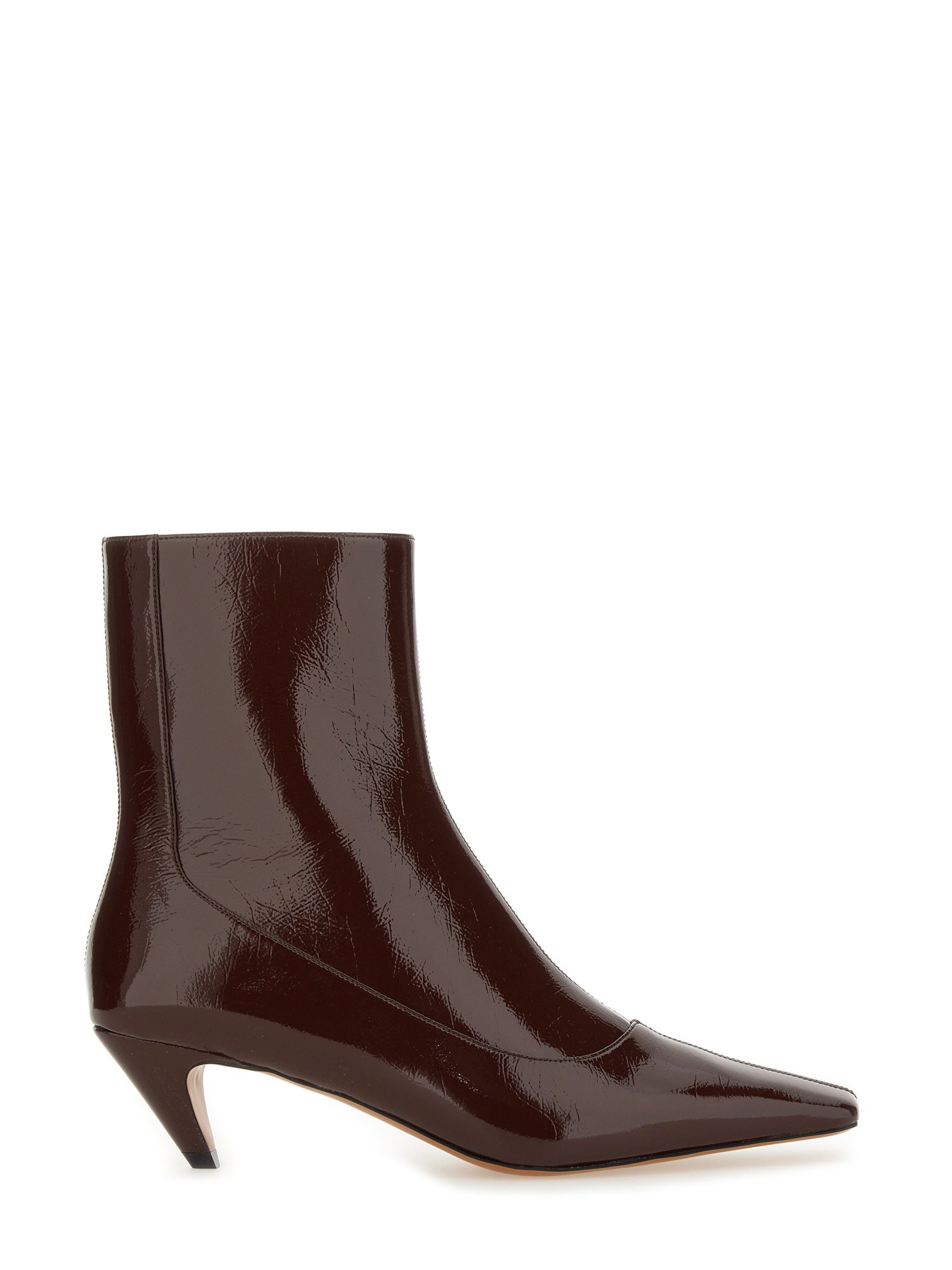 Stella Mccartney Spur Vegan Leather Ankle Booties In Burgundy