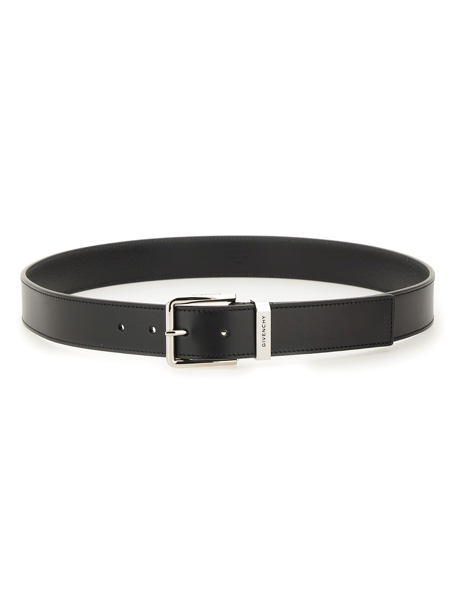 Givenchy Reversible Leather Belt In Black