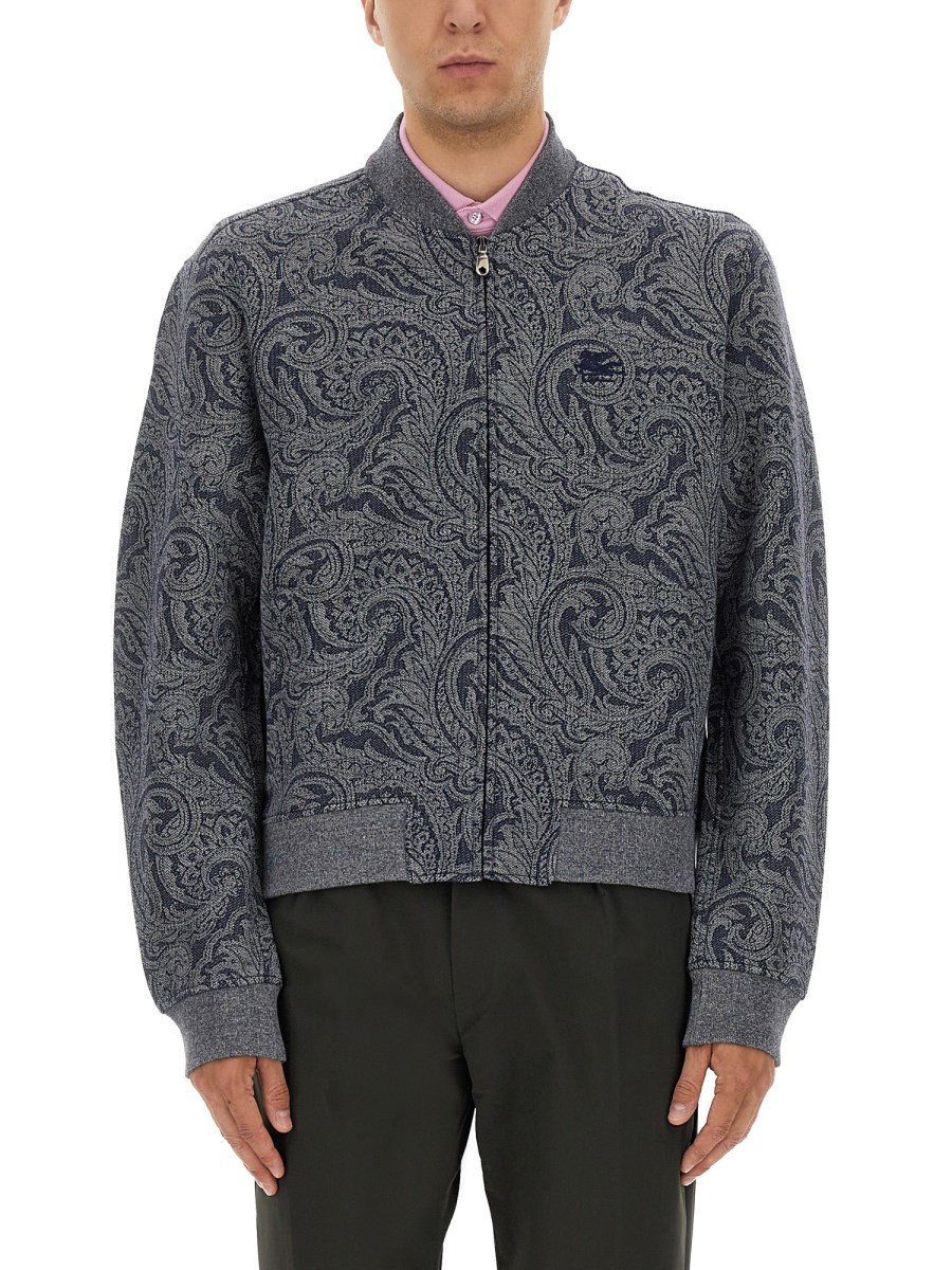 BOMBER JACQUARD CON LOGO