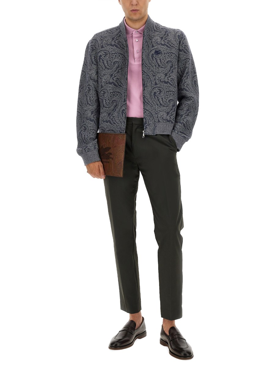 BOMBER JACQUARD CON LOGO