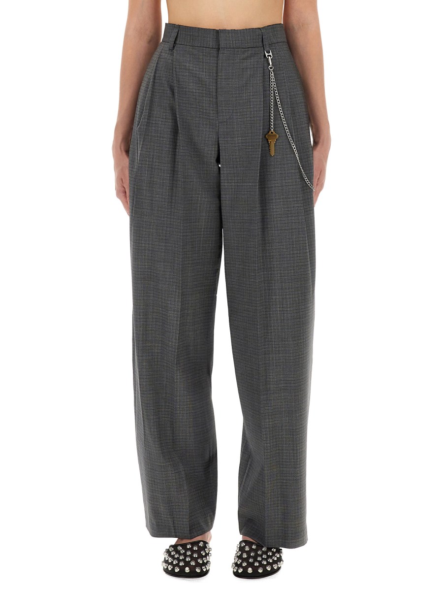 PANTALONE GRIGIO IN MISTO LANA