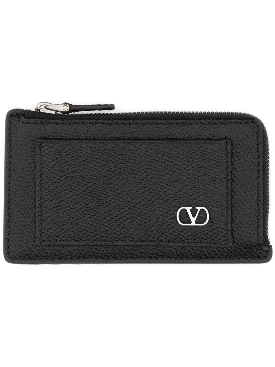 PORTAMONETE VLOGO SIGNATURE IN PELLE