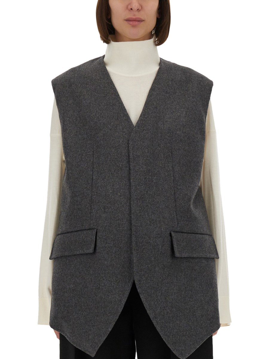 GILET IN LANA DOUBLE FACE