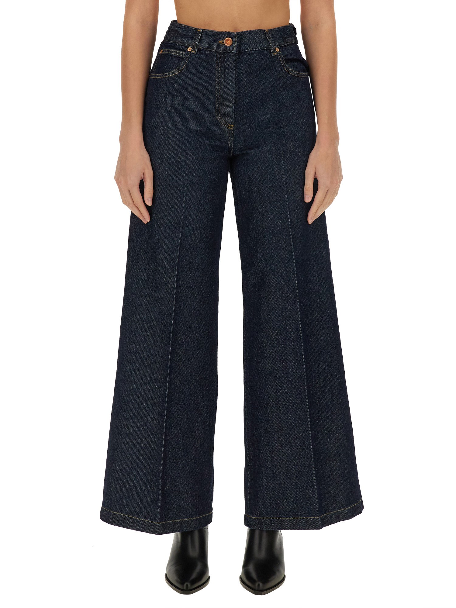 Aspesi Jeans Wide Leg In Blue