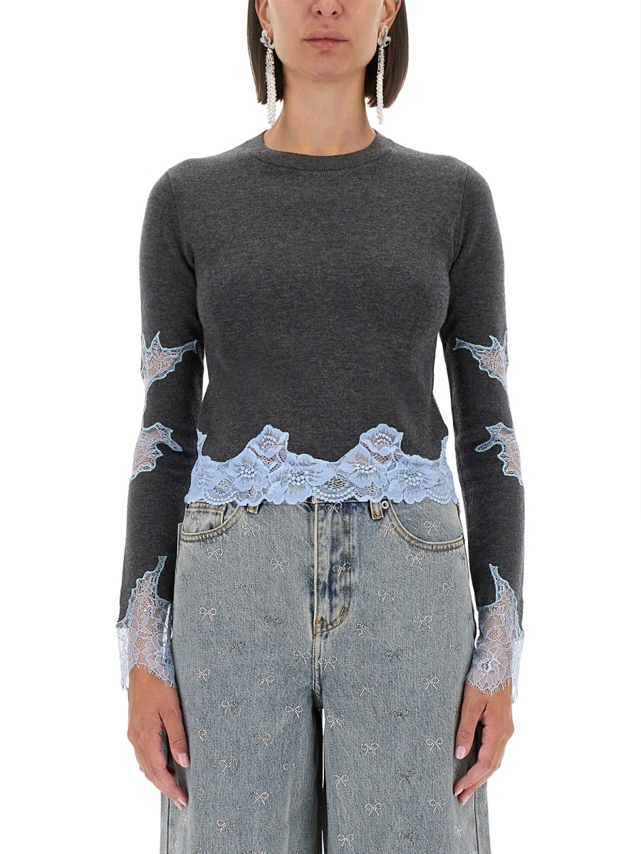 MAGLIA CON INSERTI IN PIZZO