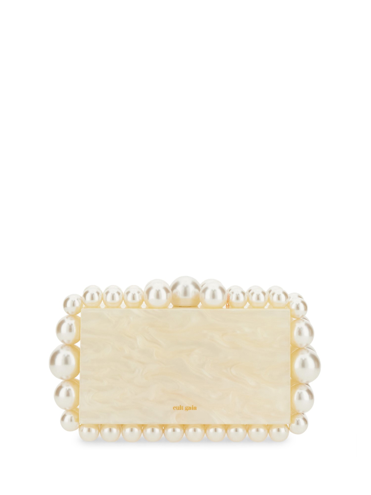 Cult Gaia Eos Clutch In White