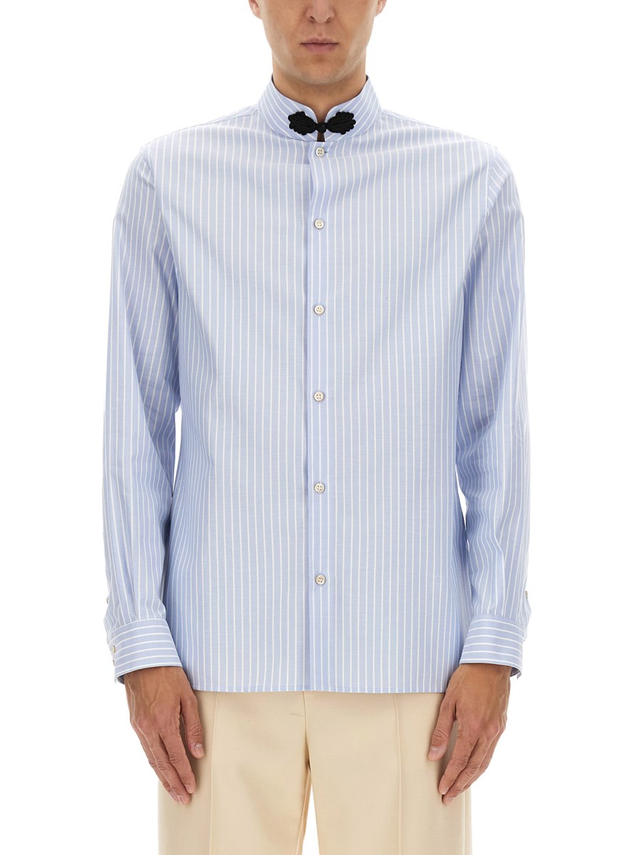 CAMICIA IN COTONE OXFORD CON ALAMARO