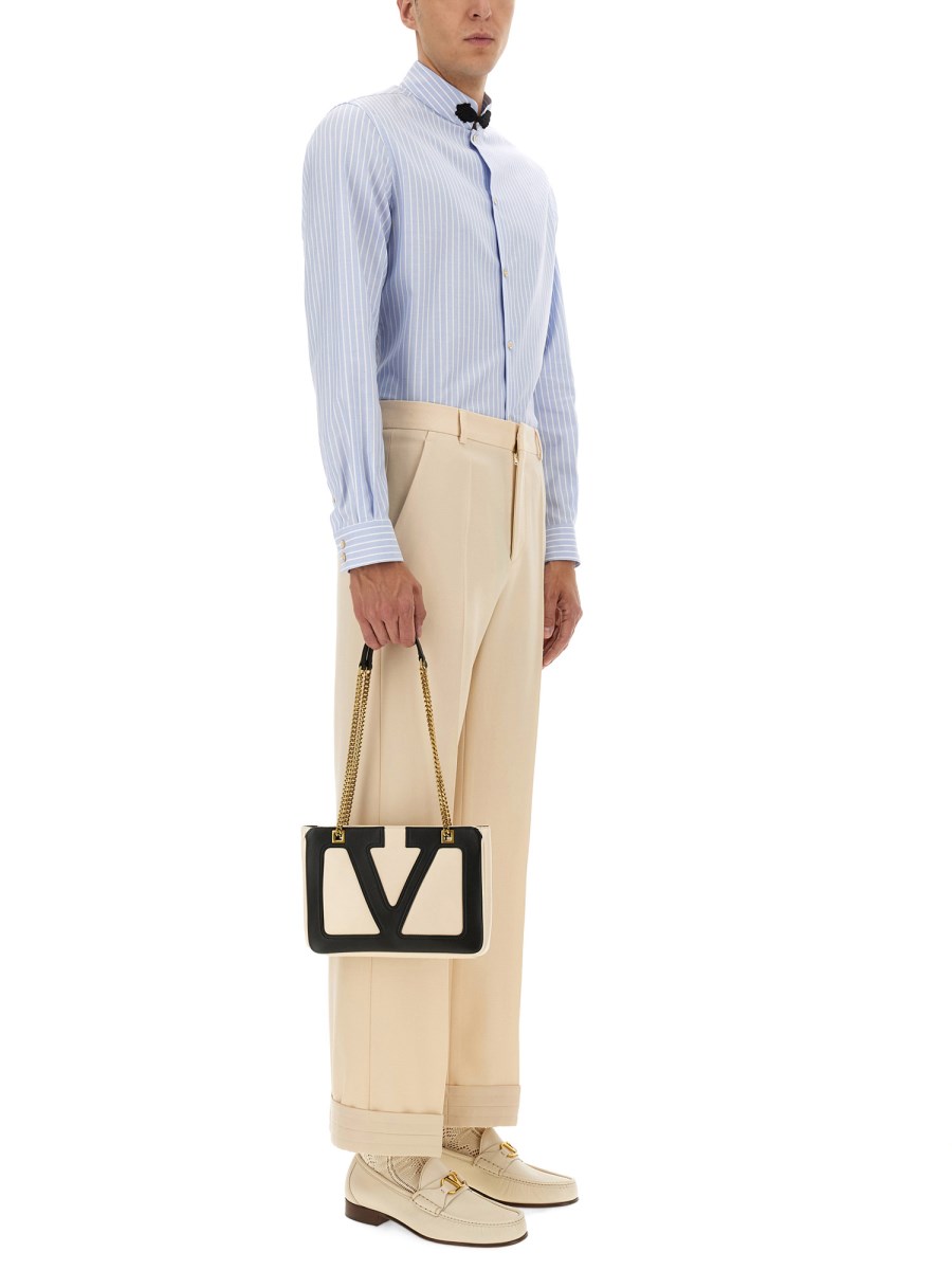 CAMICIA IN COTONE OXFORD CON ALAMARO