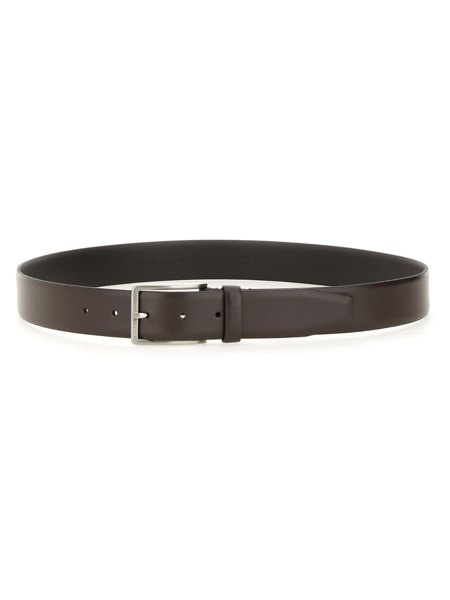 Hugo Boss Belt With Metal Buckle And Adjustable Length In Black