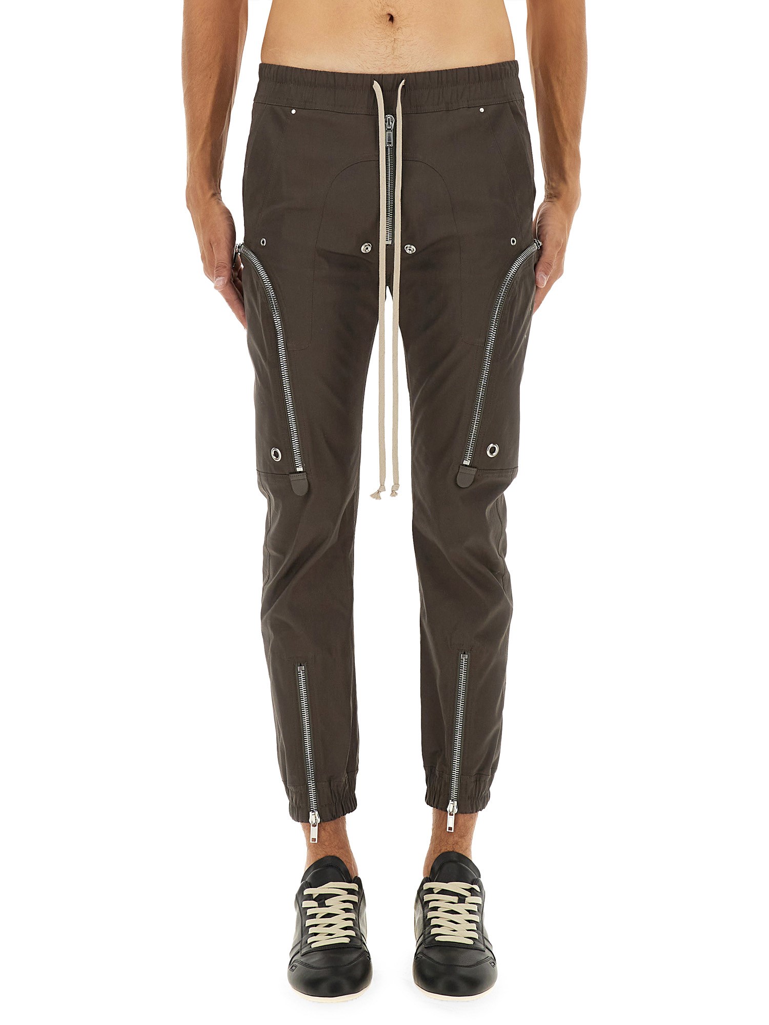 Rick Owens Casual Trousers With Drawstring And Pockets In Brown
