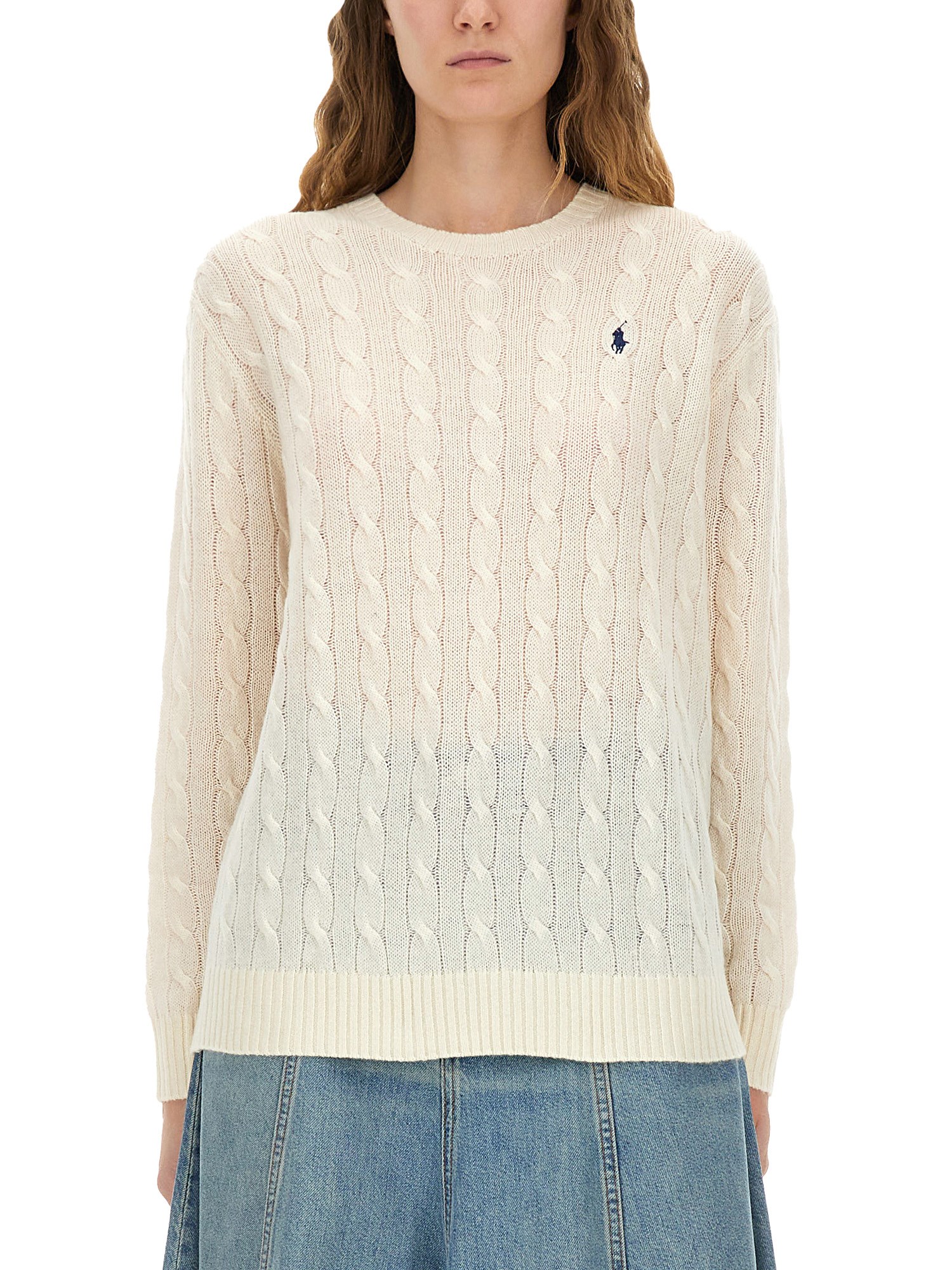 Polo Ralph Lauren Oversize Wool Cashmere Sweater Authentic Cream In White
