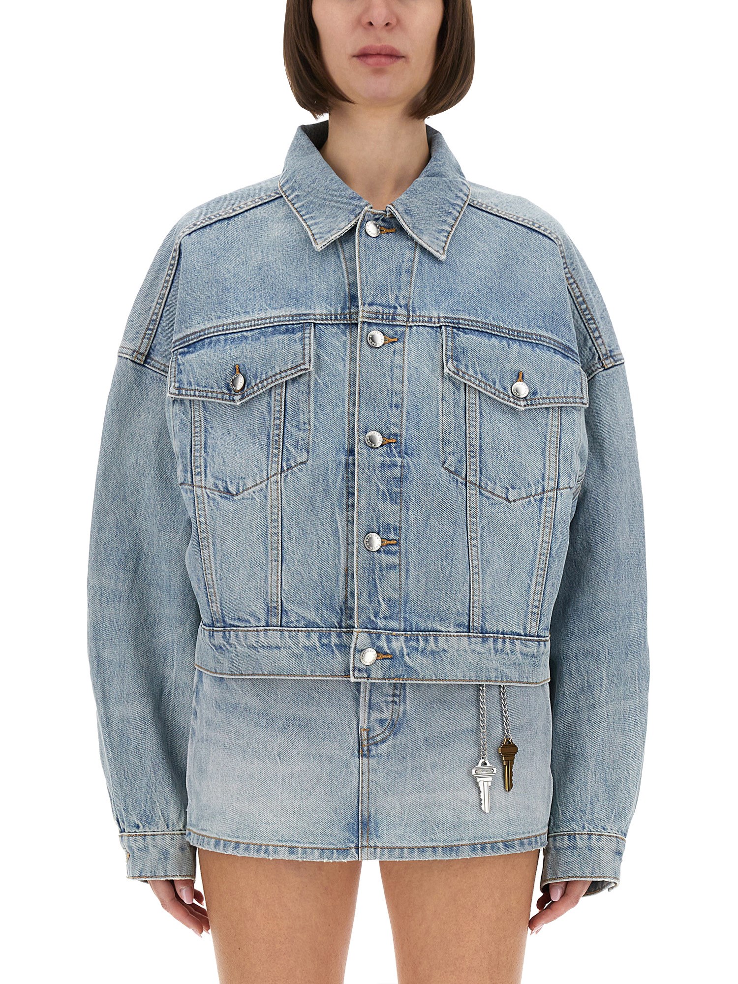 Alexander Wang Boxy Fit Denim Trucker Jacket