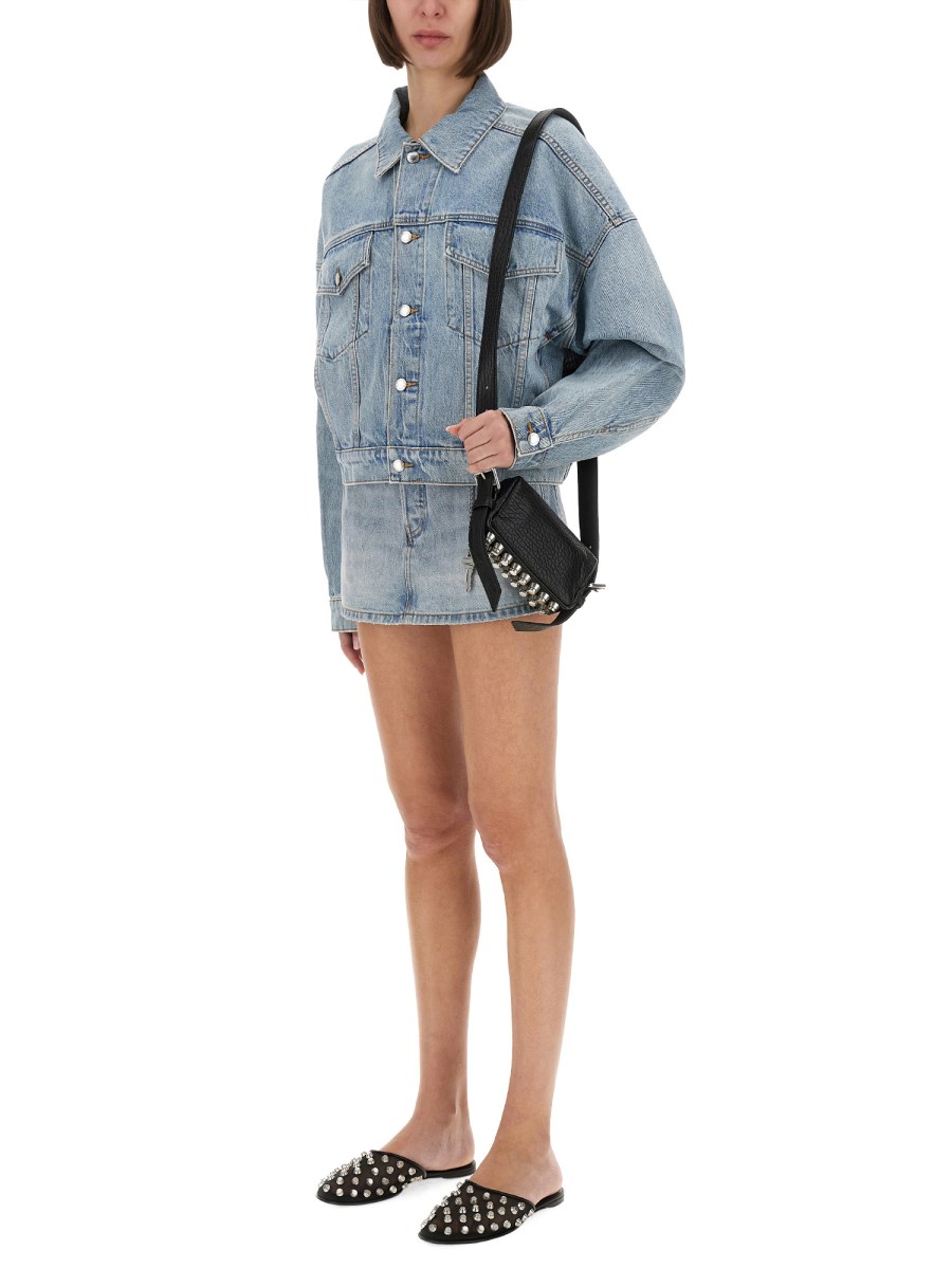 GIACCA TRUCKER CON CLIP IN DENIM