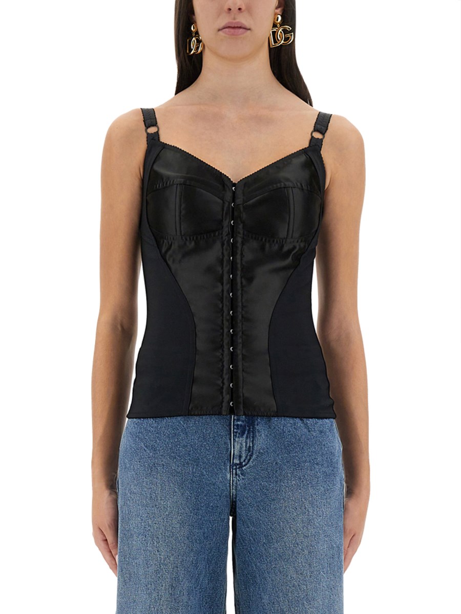 TOP BUSTIER IN RASO