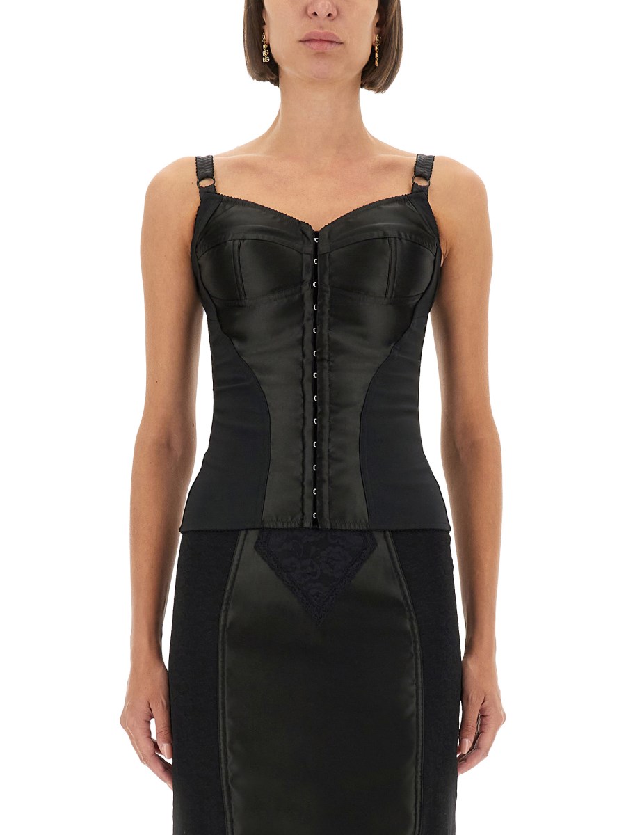TOP BUSTIER IN RASO