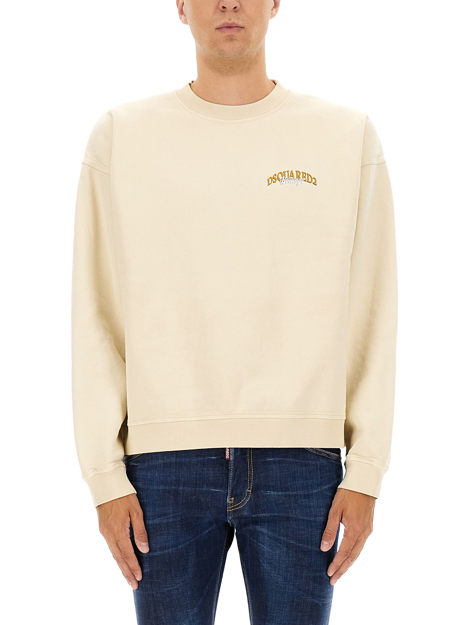 Dsquared2 Sweatshirt With Logo In Neutral