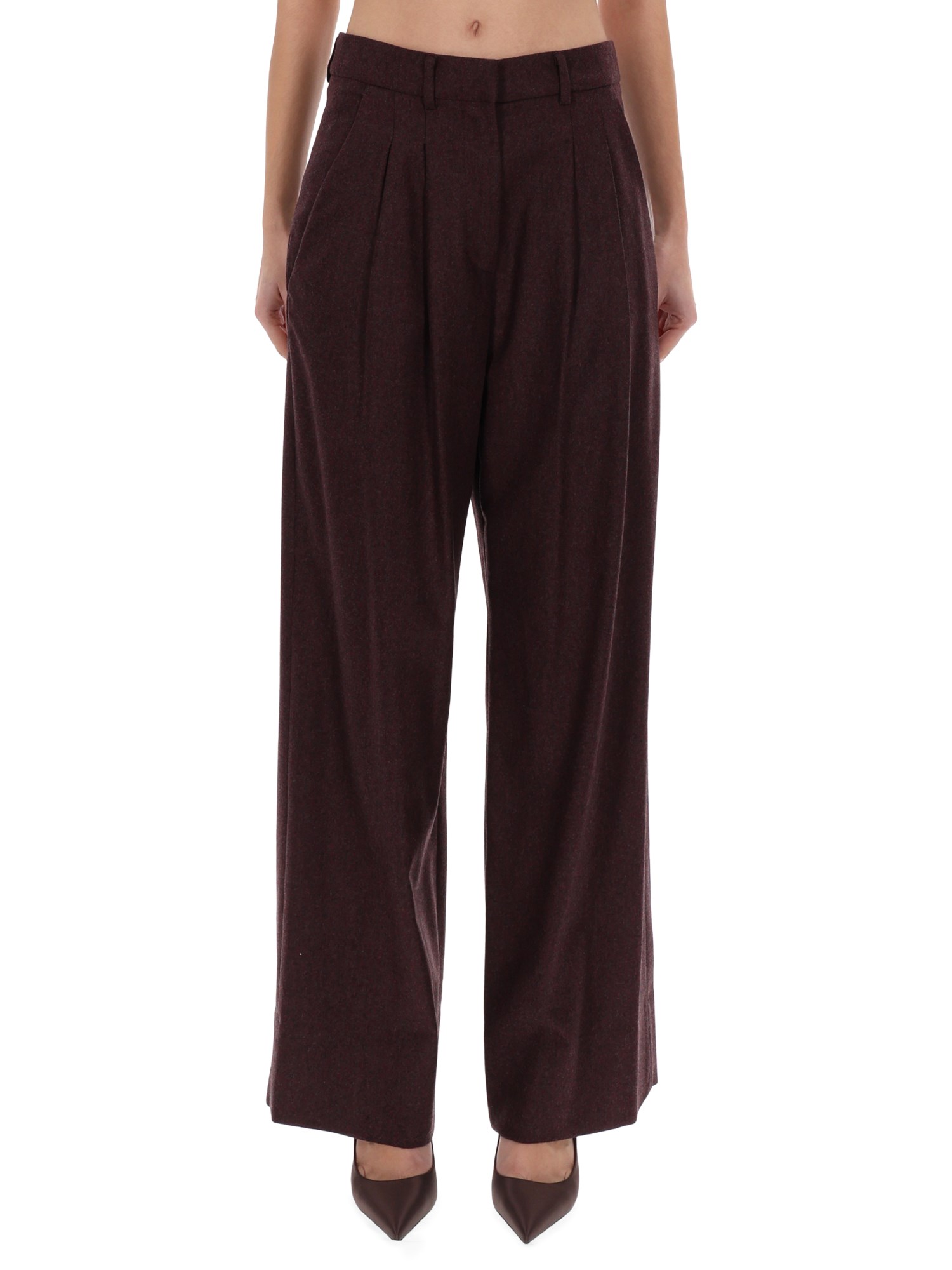 Pt Torino Pants "frankie" In Burgundy