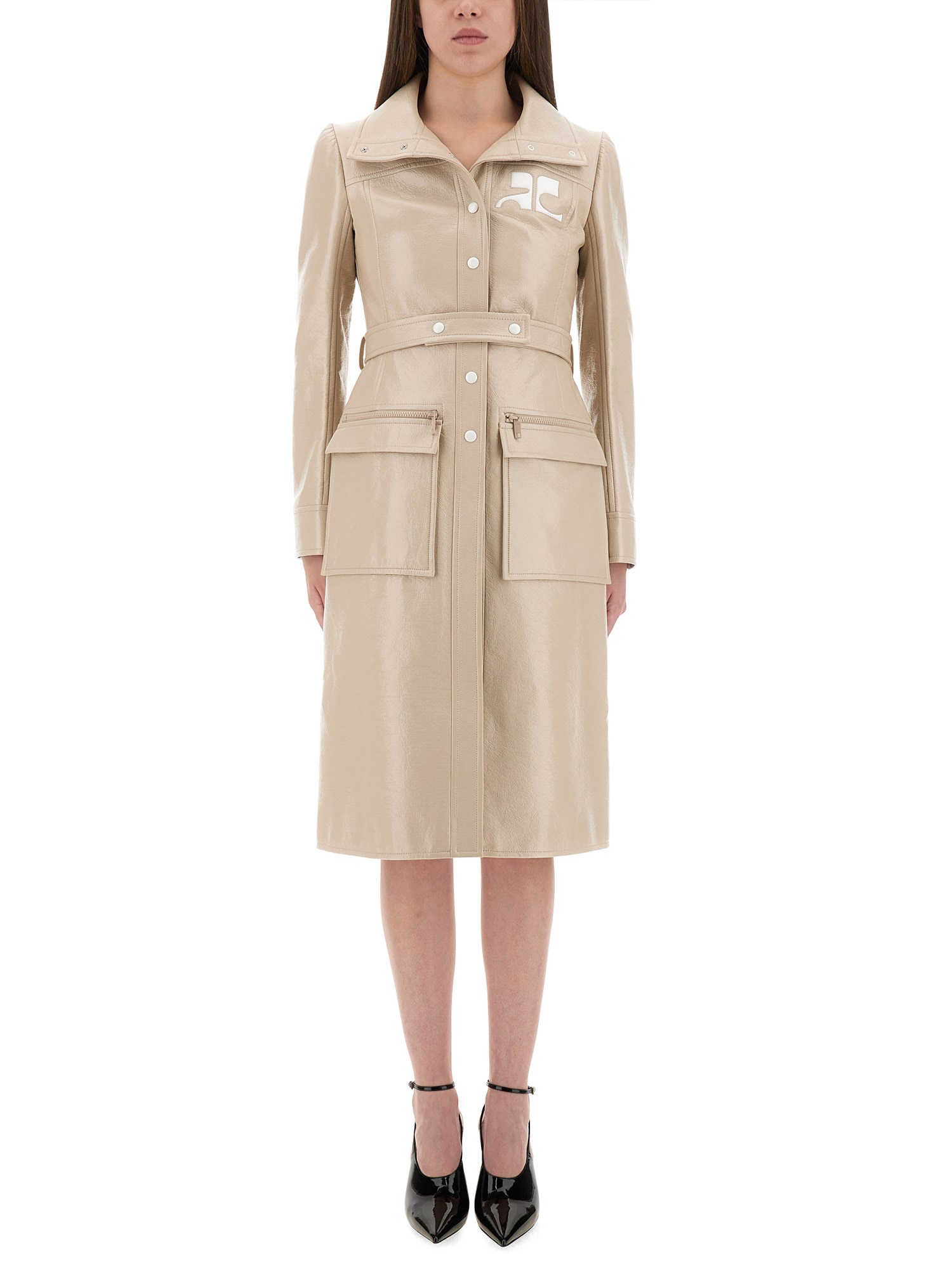 Courrèges Vinyl Trench Coat "reedition"