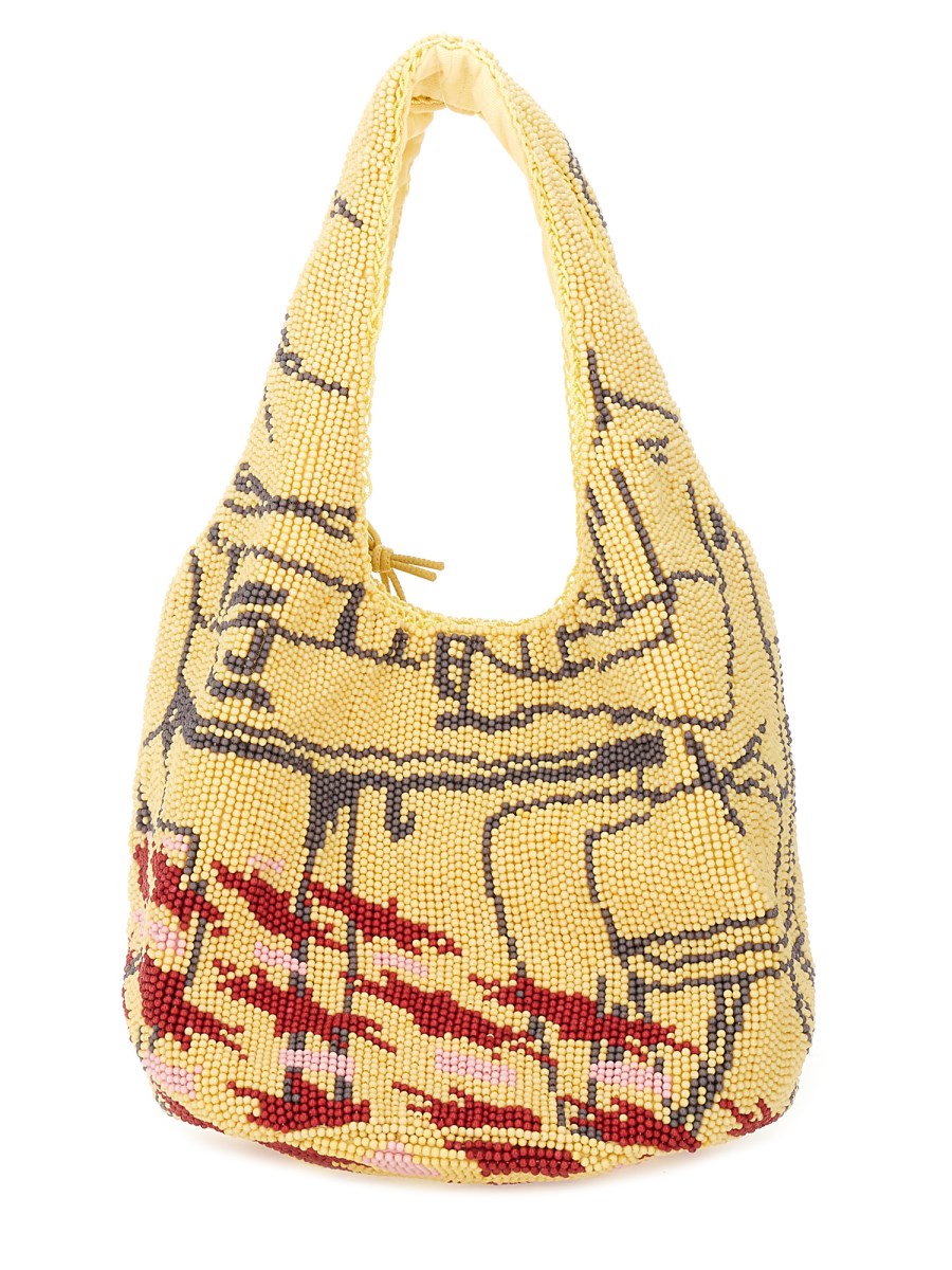 BORSA TOTE MINI CON PERLINE