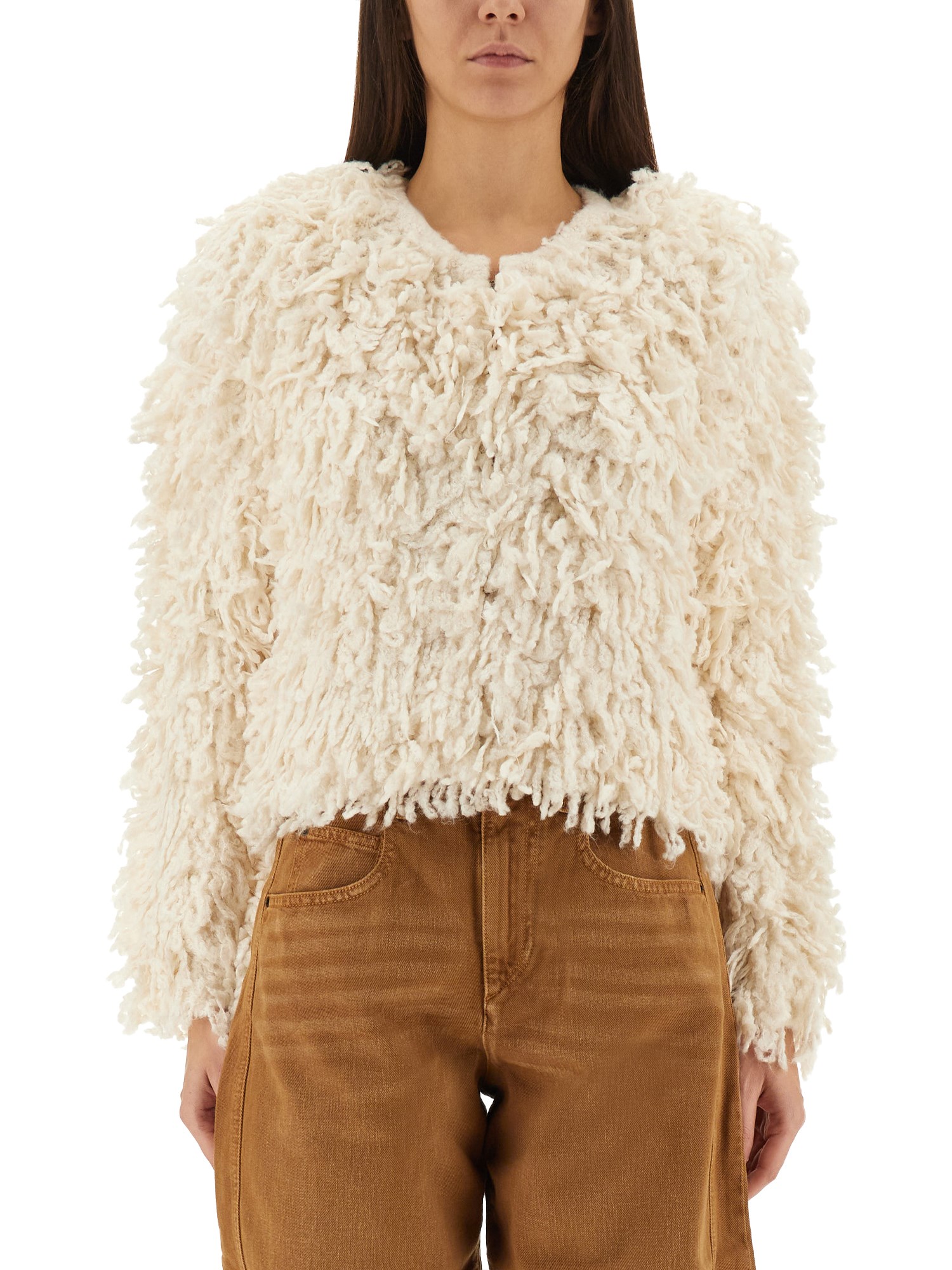 Isabel Marant Women Fedra Wool Blend Jacket In White