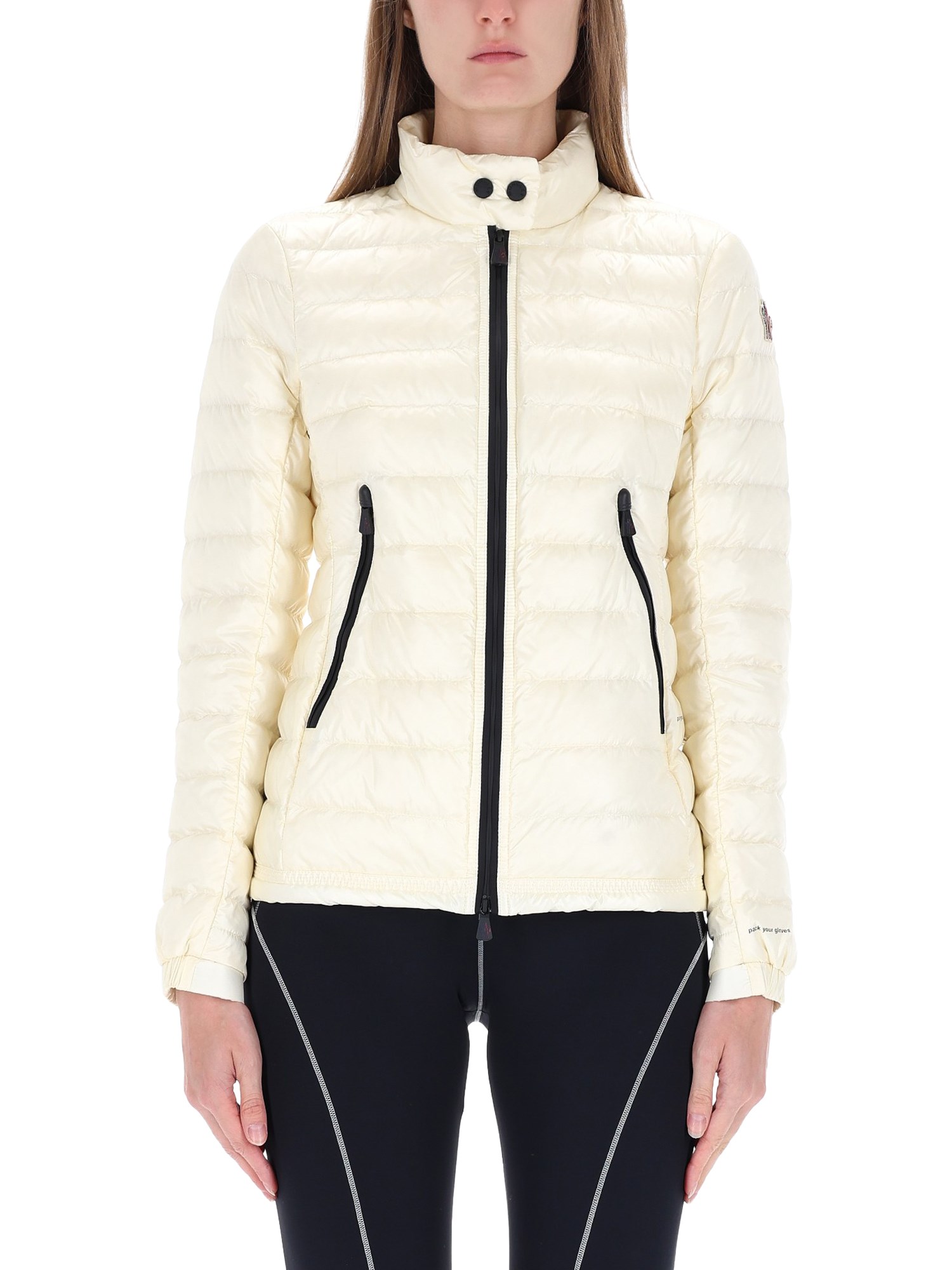 Moncler Grenoble Ivory Nylon Walibi Down Jacket In White