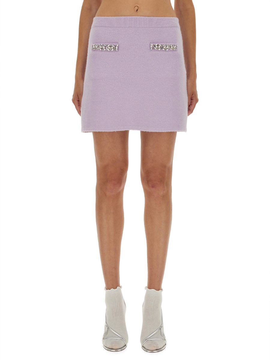 GONNA IN MAGLIA CON CRISTALLI