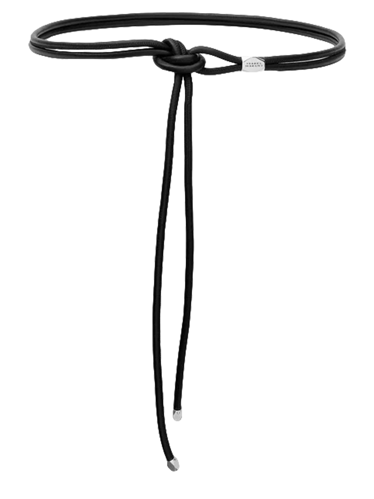 Isabel Marant Adjustable Knot Detail Belt With Metal Tips In Black