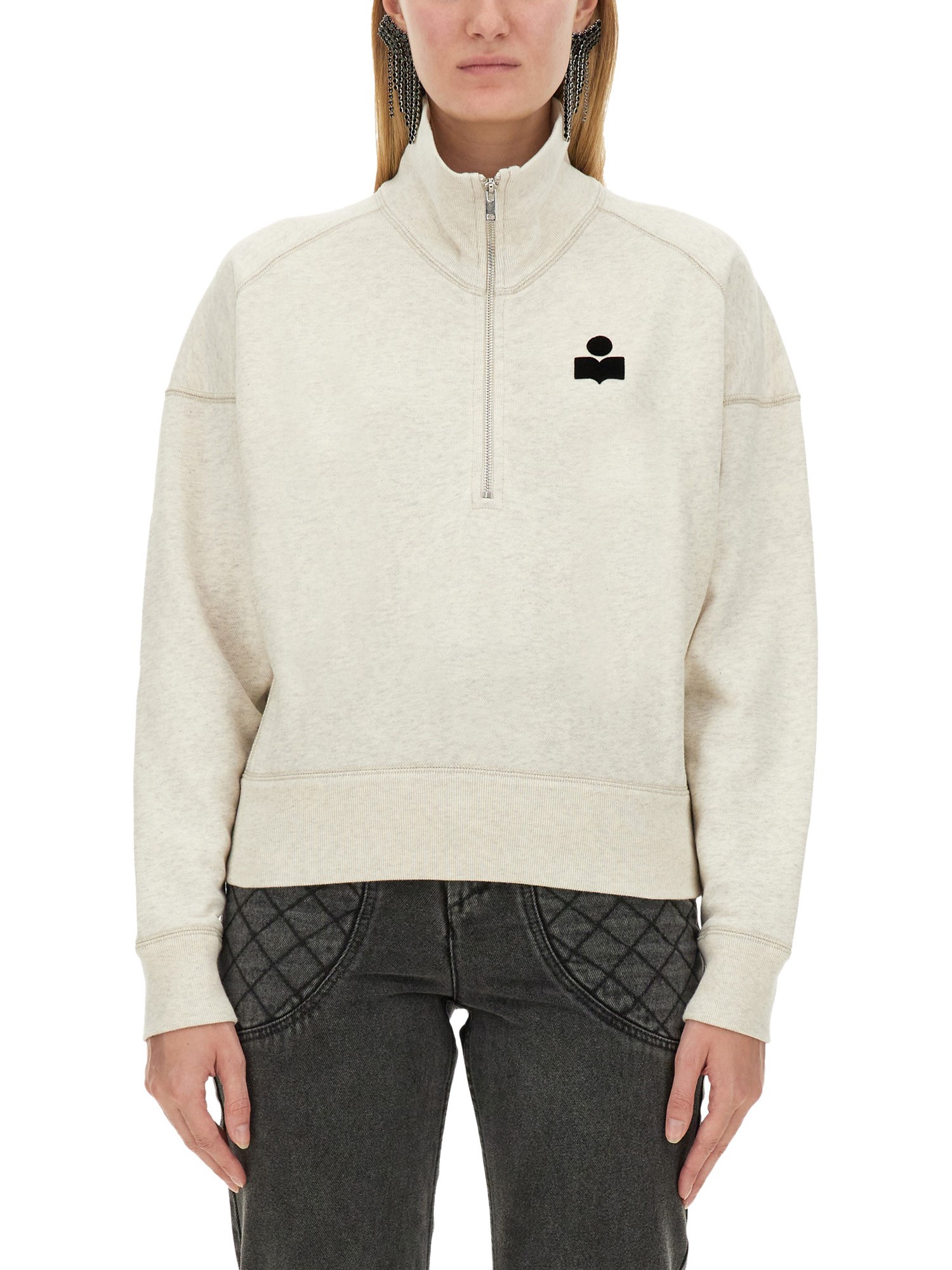 Isabel Marant Étoile Isabel Marant Etoile Women Melange Sand Cotton Blend Ross Sweatshirt