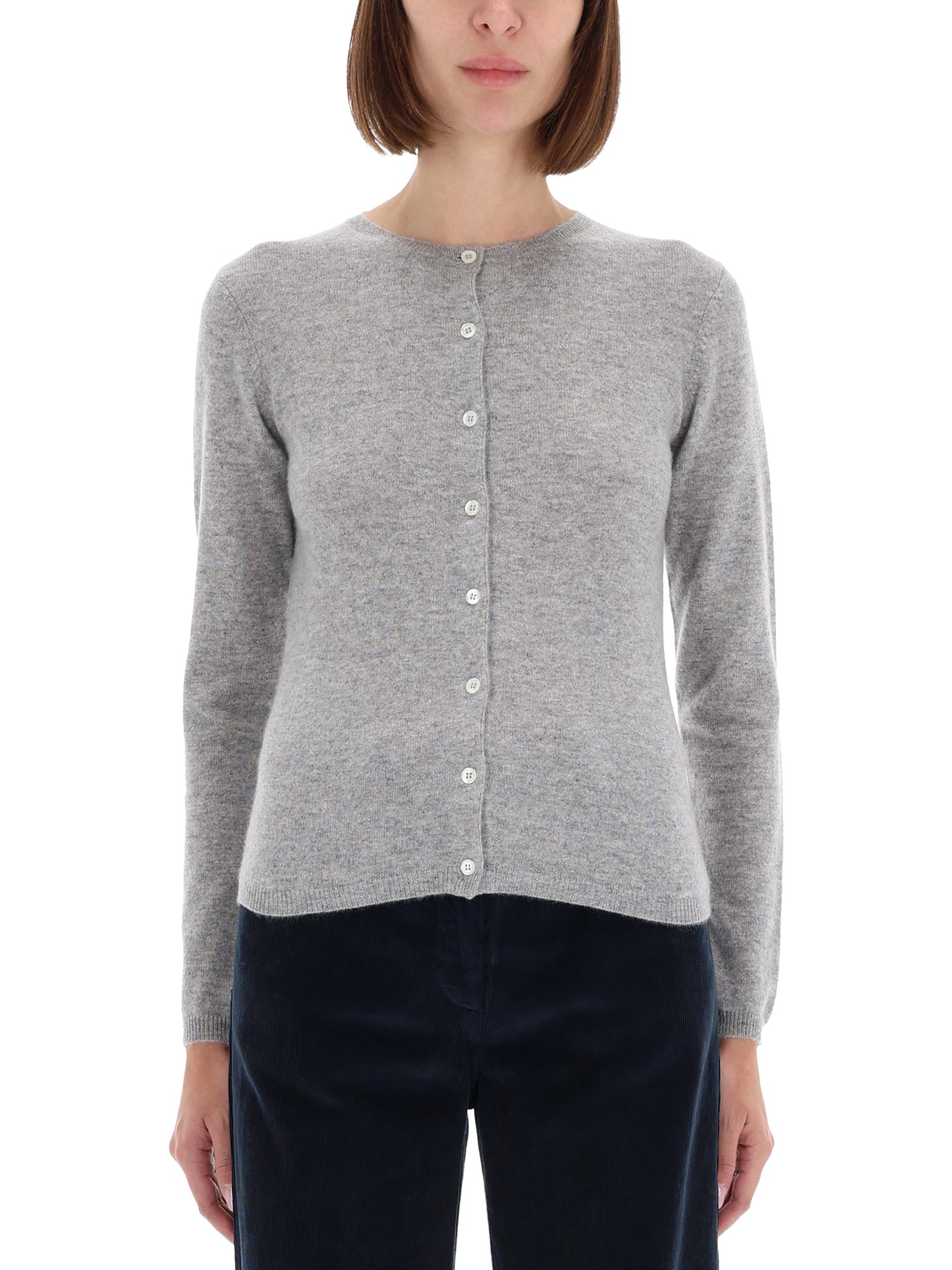 Aspesi Cashmere Cardigan In Gray