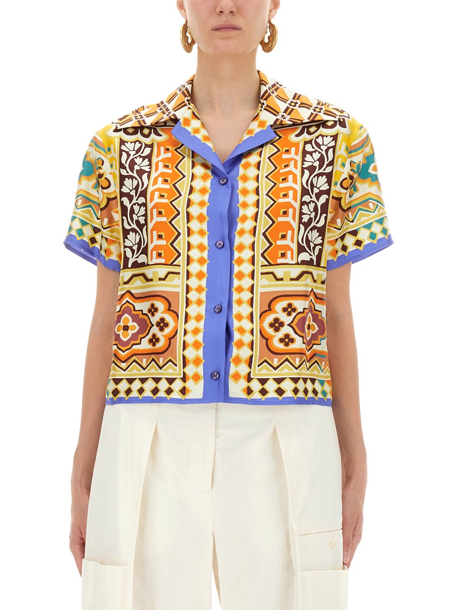CAMICIA IN SETA STAMPATA