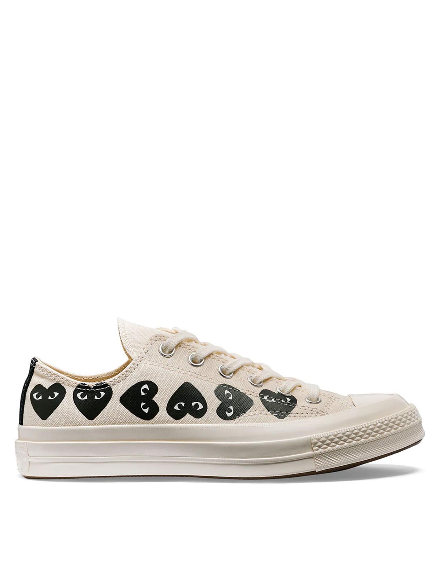 Comme Des Garcons Play Converse "chuck 70 Multi Hearts" Sneaker In Neutral