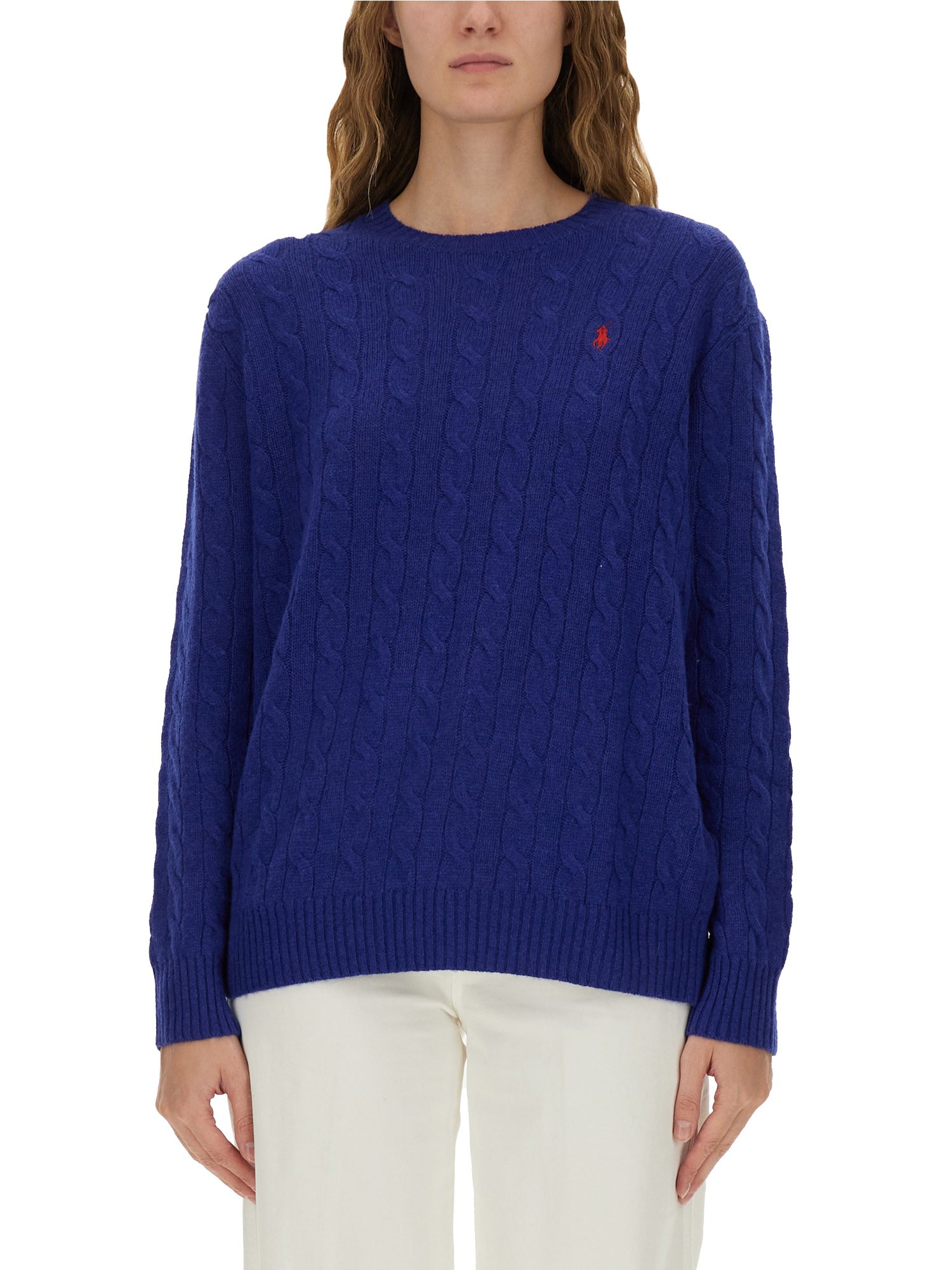 Polo Ralph Lauren Wool Pullover Sweater In Blue