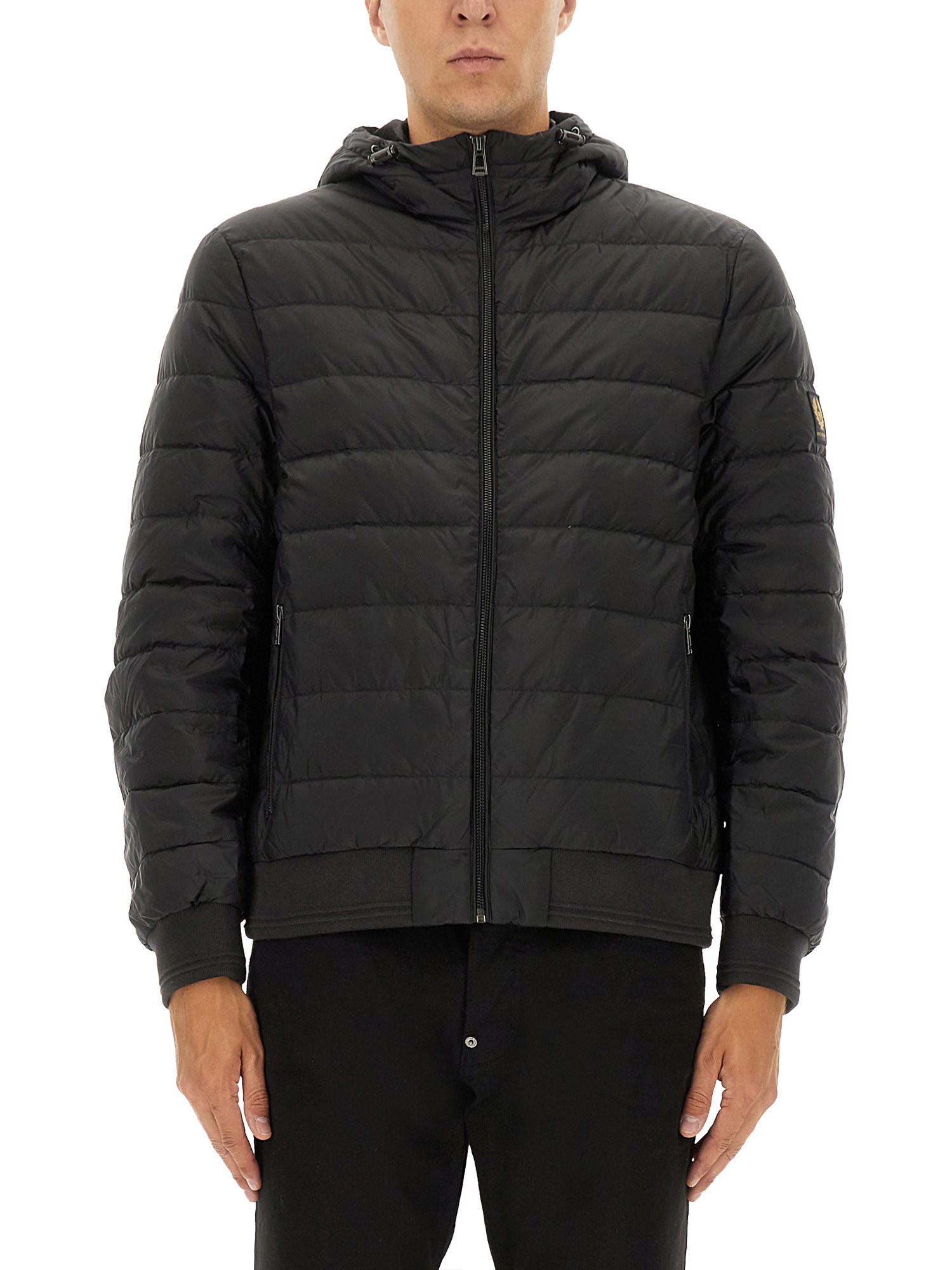 Belstaff Control Quilted Hooded Jacket In Black