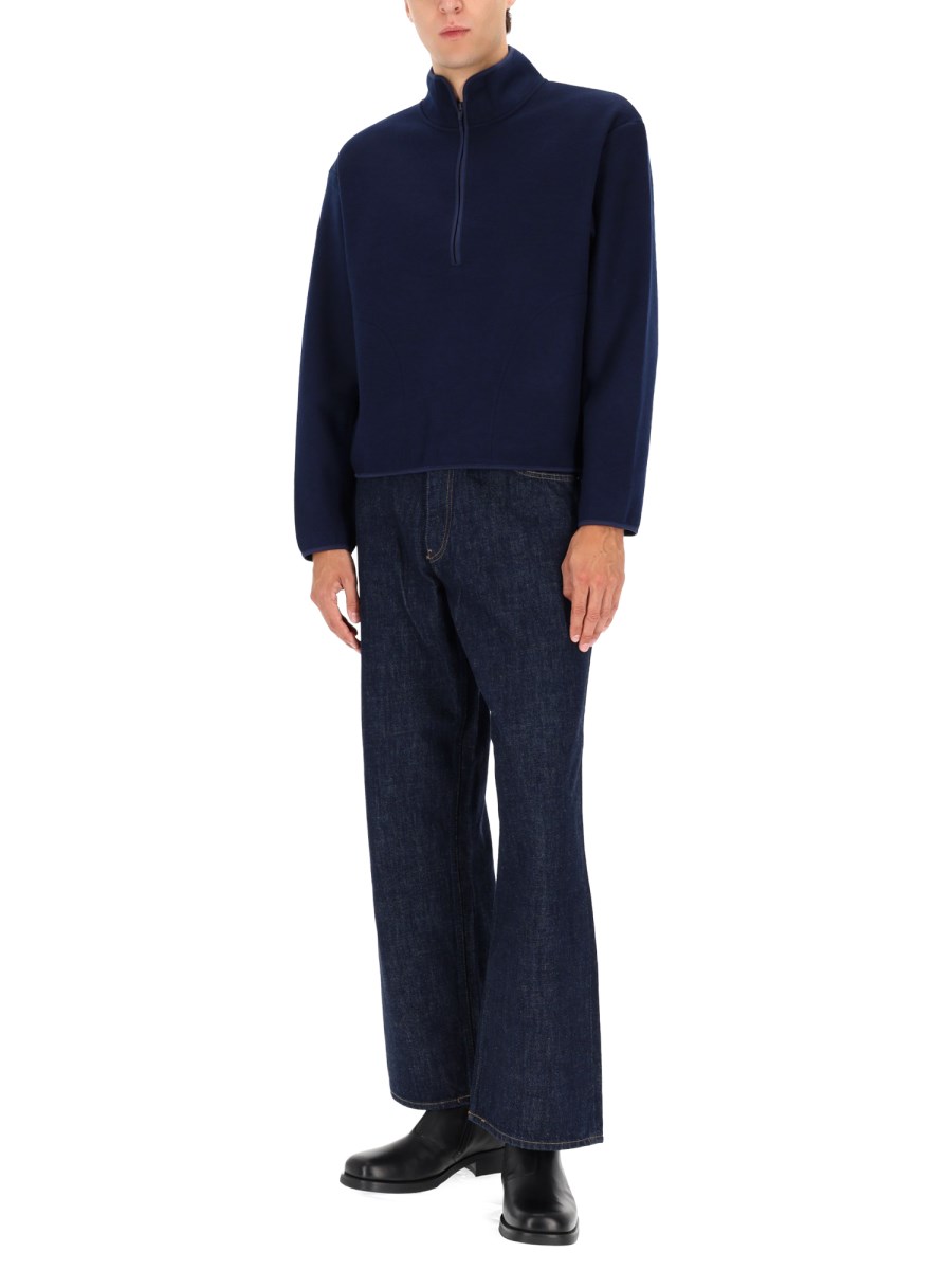 FELPA CON ZIP A METÀ