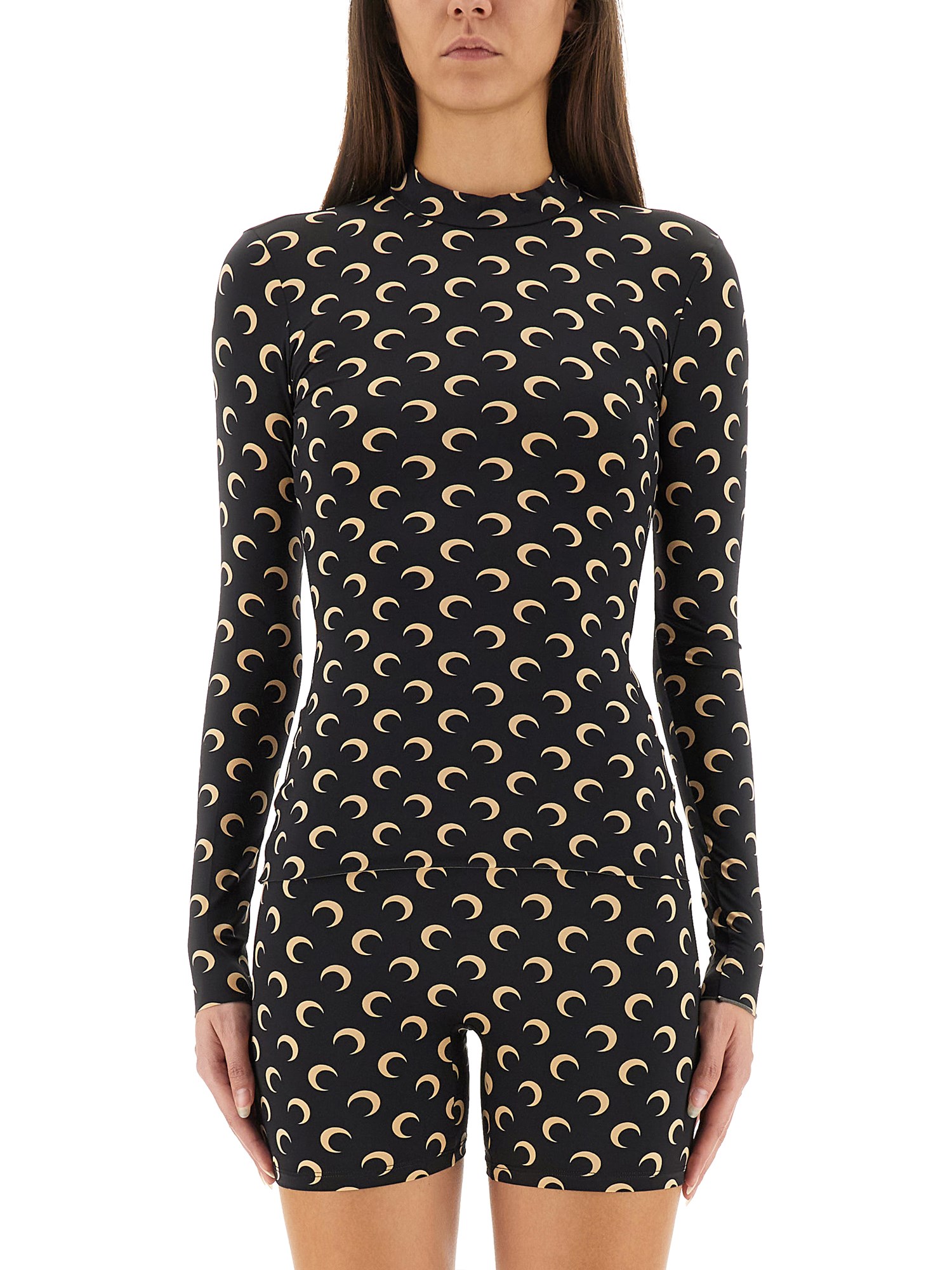 Marine Serre T-shirt "moon" In Black