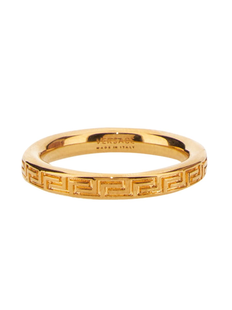 ANELLO CON CHIAVE GRECA INCISA